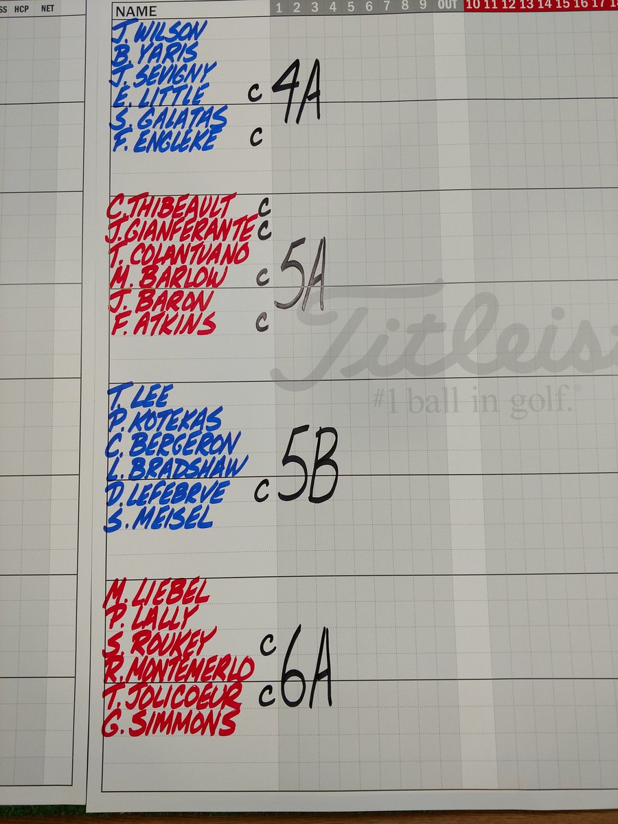 IntervaleCC's tweet photo. Men's Captain and Crew Teams for tomorrow morning! 9AM Shotgun start. https://t.co/R5bFWjTuwC