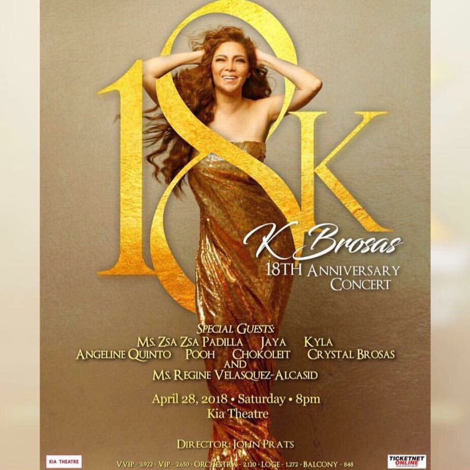 kbrosasbabiez's tweet photo. Can't wait to watch your show...For sure marami ka na namang mapapasaya tehh @kbrosas
#K is 💖
#SeeYouAllLater
#14morehours to go!!😍😍😍
#18KConcert @ Kia Theatre
#K-taKitz!💋 https://t.co/u7RkqA4RPq