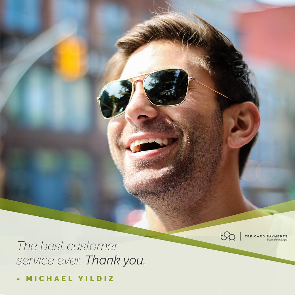 TekCardPayments's tweet photo. Thank you for your feedback, Michael! We pride ourselves on providing superior customer service. #customerappreciation #customerservice #whywedowhatwedo #merchantserviceprovider #paymentsystem #pointofsale #pos #POSsolutions #possystem #TCP #TekCard #TekCardPayments #nyc #nj #ct https://t.co/yUmn9SkrXs