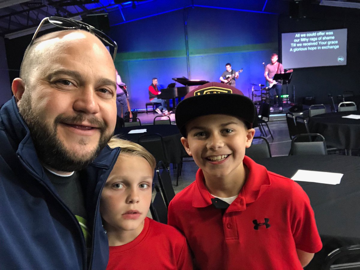 PastorCLW's tweet photo. Men’s hype night selfie @FellowshipGW Let’s do this. #fgmen. #nachobar https://t.co/gCQA7XUQIU