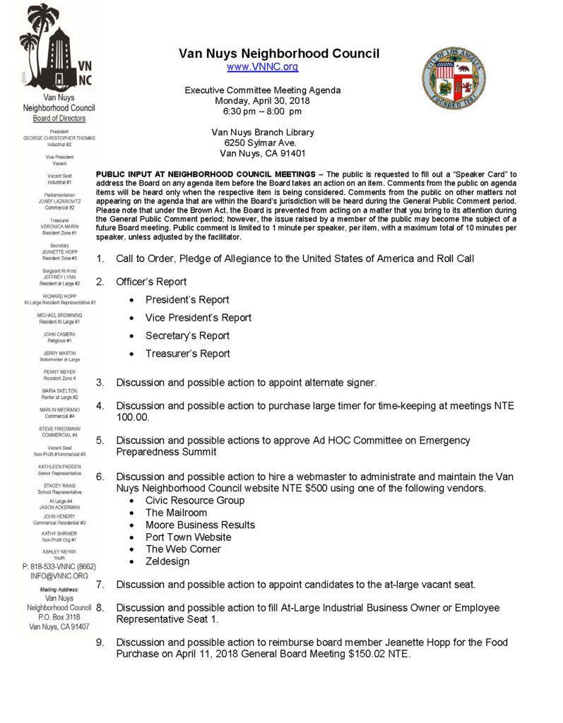 VNNC Executive Board Meeting – April 30 (Monday), 2018 @ 6:30 pm vnnc.org/2018/04/vnnc-e…