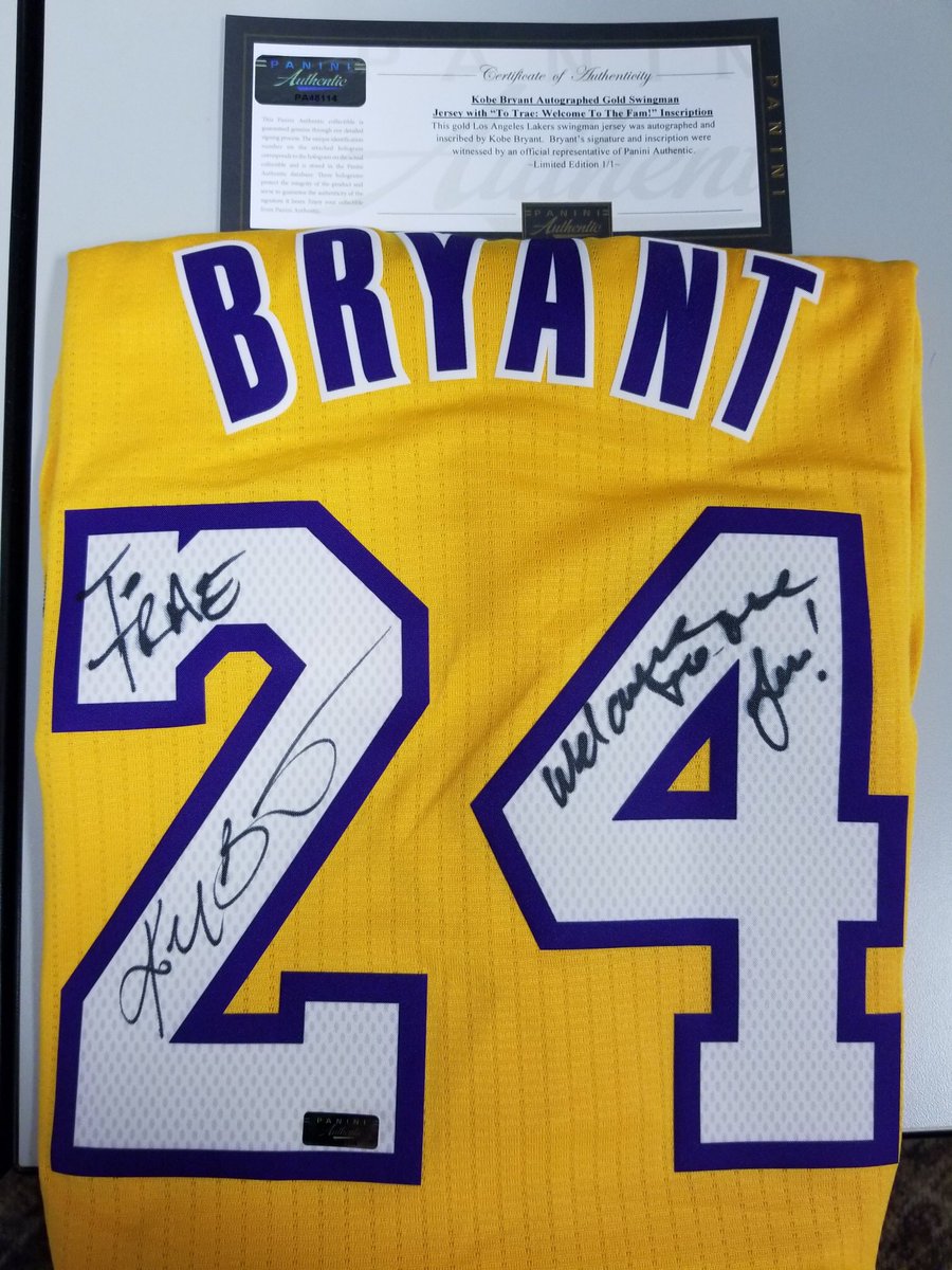 kobe bryant autographed jersey