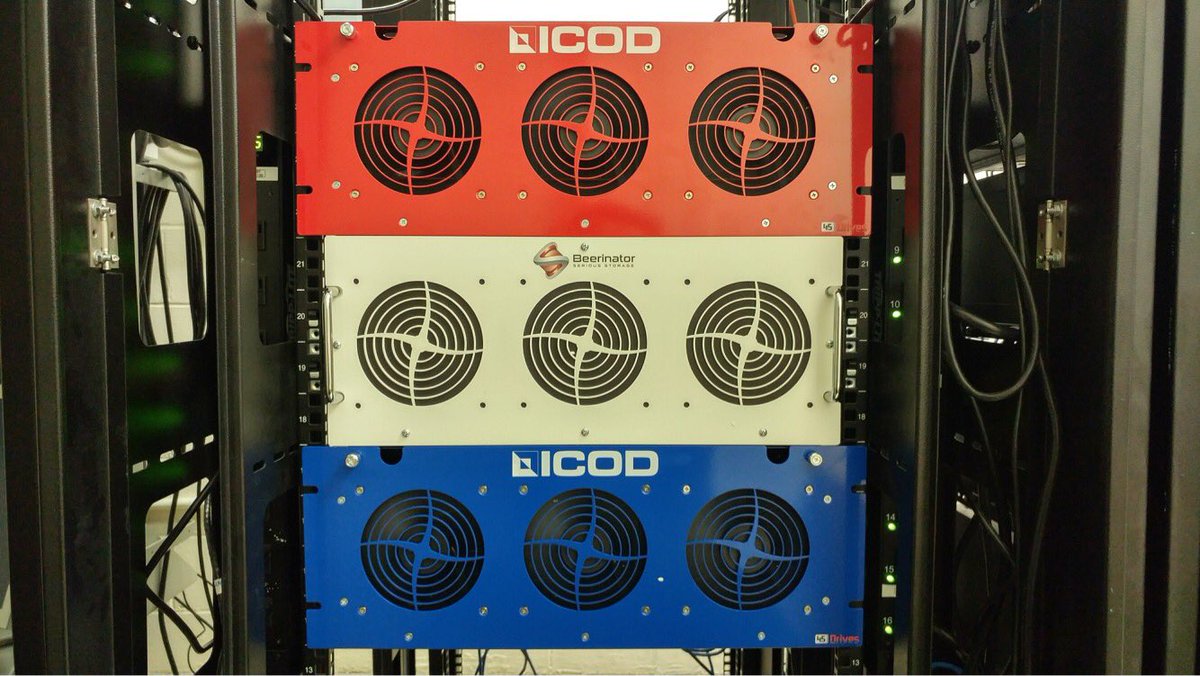 45Drives's tweet photo. A match made in #45Drives💫  #DataStorage &amp; Beer! Thx for the pic ICOD! Now unrack that #Beerinator &amp; crack a cold one! Have a great weekend everyone! 🍻

Note: We do not recommend racking a #Beerinator with your #Storinator #storageservers! 😂 https://t.co/voWFaqGemE