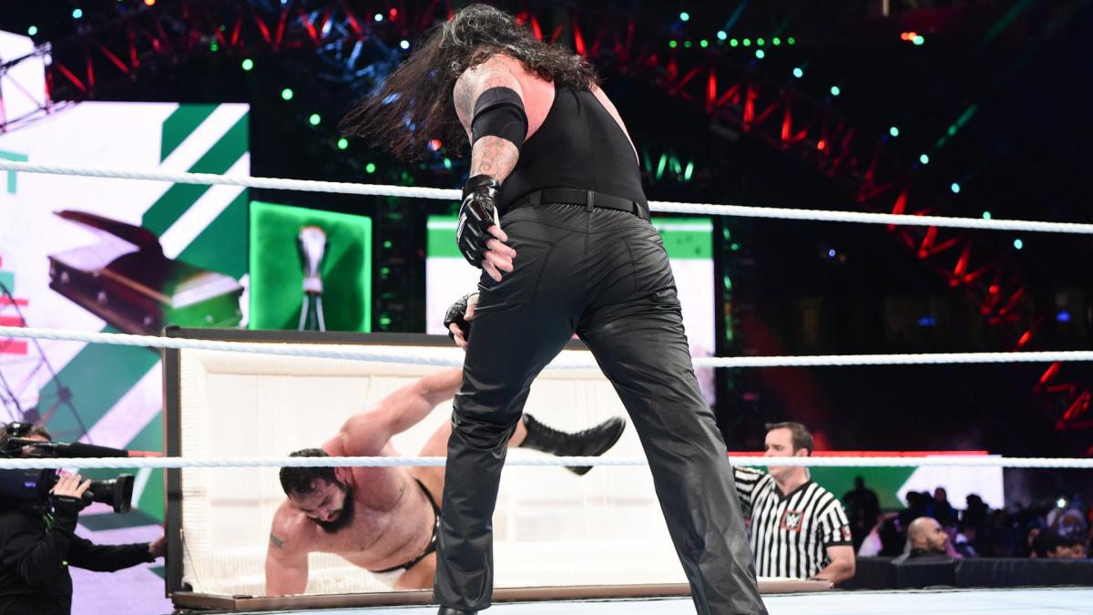 Undertaker24_2's tweet photo. The Undertaker tosses Rusev and Aiden English into the casket to claim victory! 💪💪

#WWE #TheUndertaker #Undertaker #ThankYouTaker #WWEGRR https://t.co/jCPVPrunAk