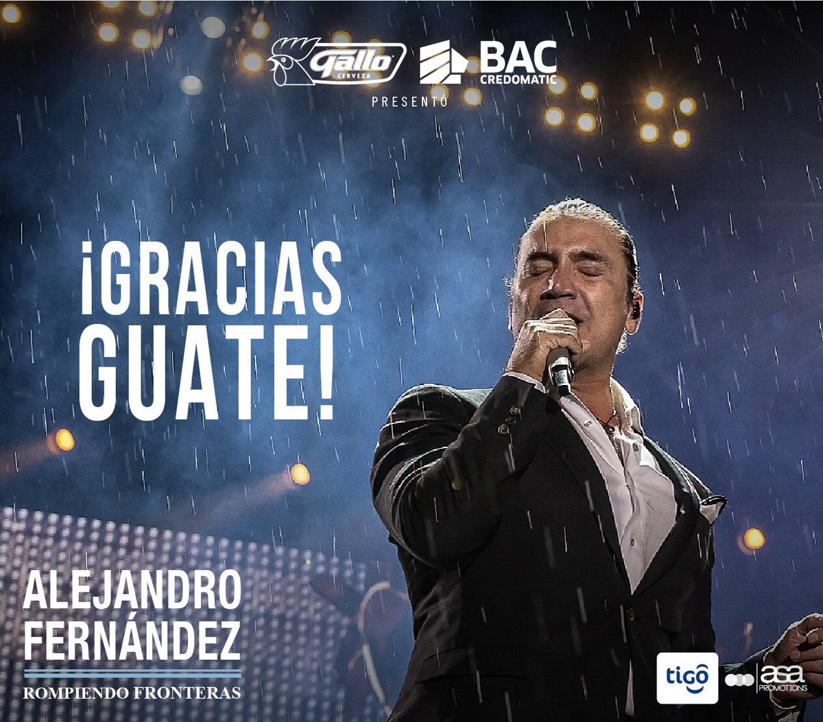 PremiumEventsGt's tweet photo. Gracias #Guatemala!!! La pasamos increíble con todos! #AlejandroFernandez https://t.co/kKKYzWOBg3