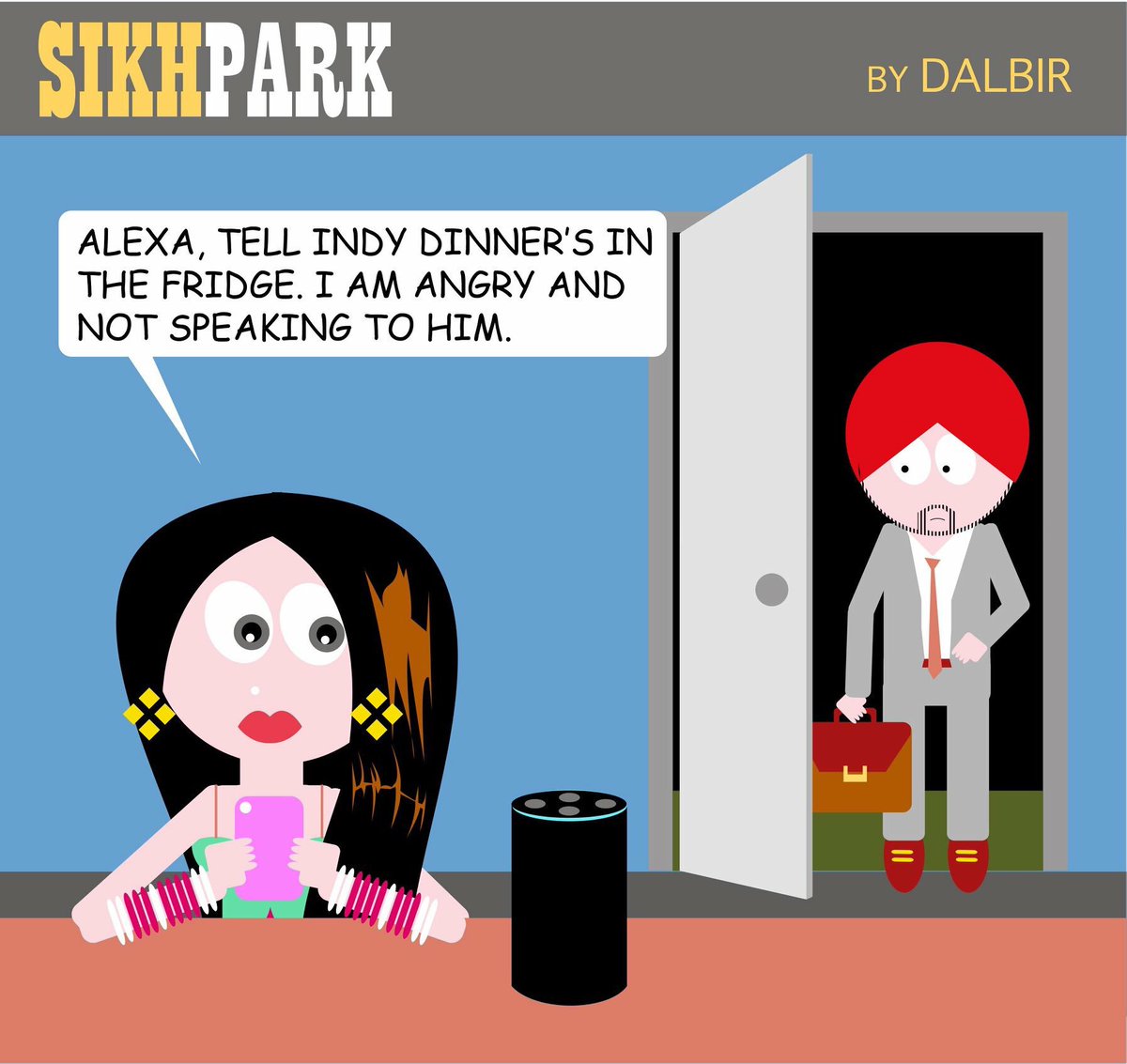 SikhPark's tweet photo. Wifi relationship. @amazon @amazonecho #amazonalex #relationshipgoals #couplesgoals #punjabi #alexa https://t.co/MAzPGGES6e