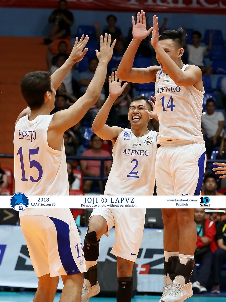 GianGloriosoFP's tweet photo. Today is the day. Don't forget to watch the 1st day of UAAP Season 80 Mens Volleyball Finals live in the Araneta Collesium at 12nn. Let's witness the #LEG4CY they will make.

#OBF
#LEG4CY
#UAAPSeason80Volleyball
#GallantStandAteneo

Photo © Joji Lapuz https://t.co/Q0mRtD56b5
