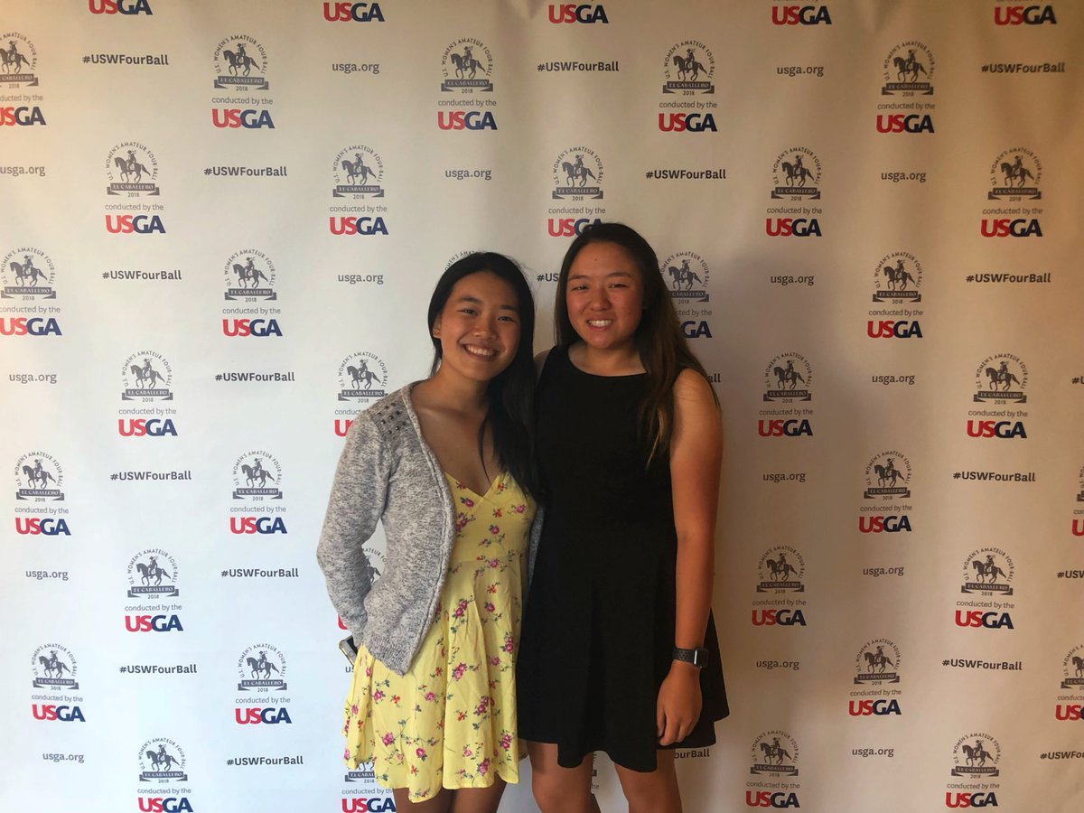_vanessawang_'s tweet photo. so excited for the @USGA women’s fourball championship tomorrow!! #USWFourball #whatsprom? https://t.co/nJZ5pdlSqP