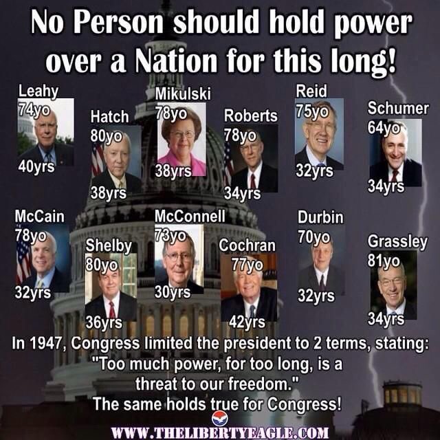 SusanCoolidge1's tweet photo. @tedlieu If we have term limits for the Potus, we should definitely have them for other elected offices. Ask your candidate what their position is on term limits. @DNC https://t.co/KsV9w1PSM4