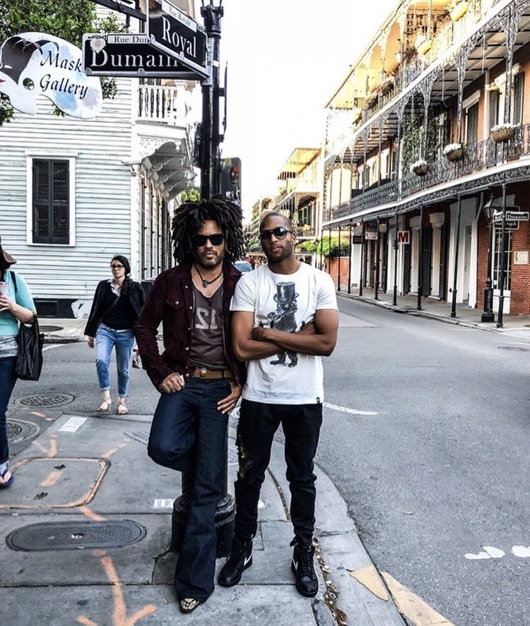 Hanging out with @LennyKravitz in The French Quarter #nola #tremethreauxdown #jazzfest