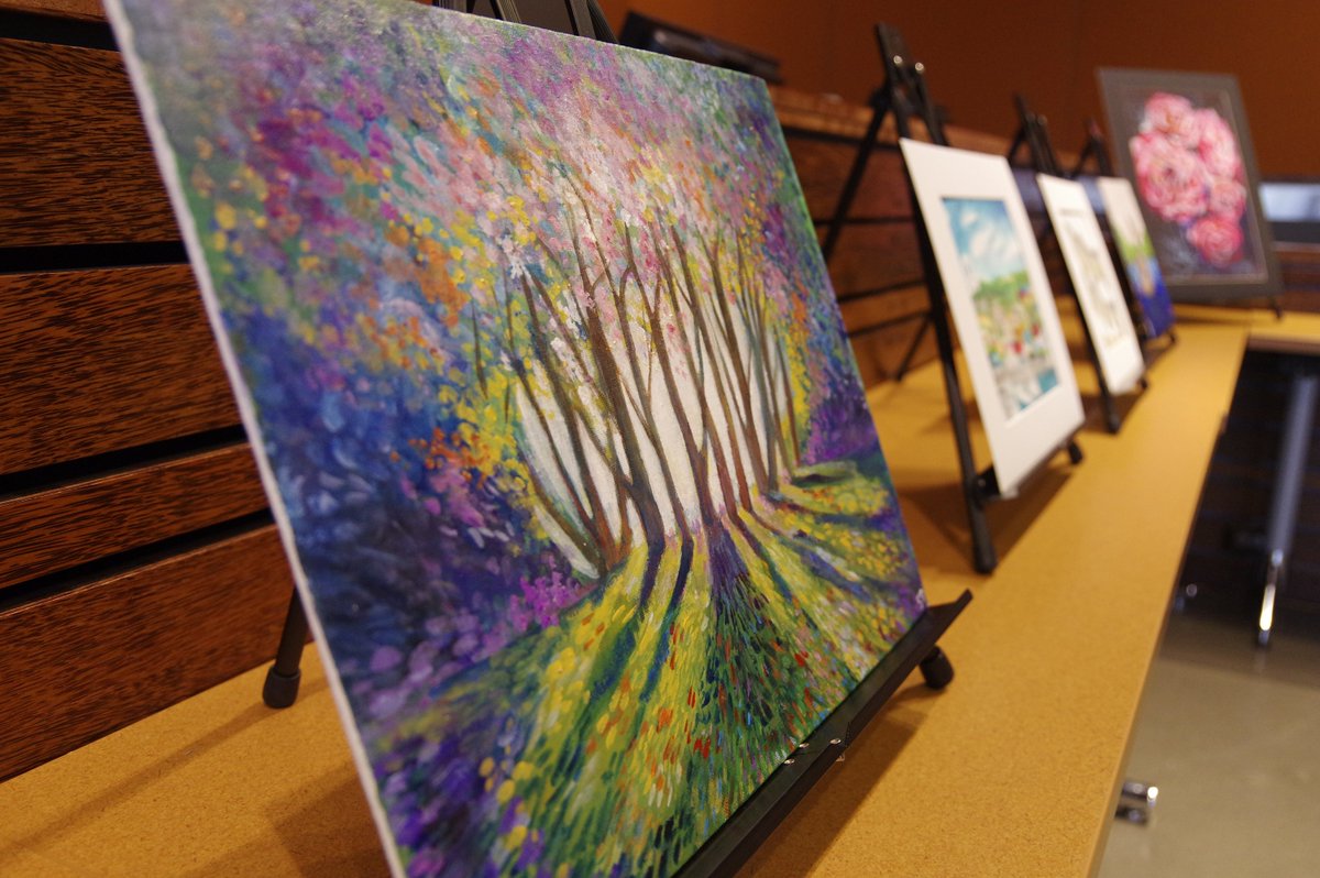 WETScienceCntr's tweet photo. We're open late for Spring Arts Walk! Check out local student artwork until 8 pm tonight. See art, make art, and enjoy light refreshments tonight! #SpringArtsWalk #Olympia @cityofolympia https://t.co/RU6yXxXJJ9