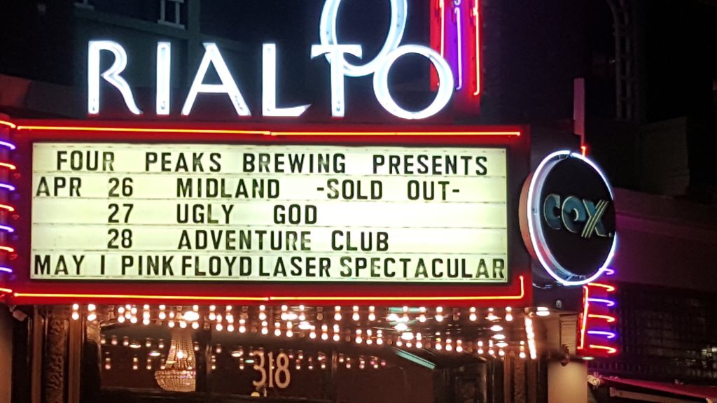 MidlandOfficial's tweet photo. Incredibly special night selling out @TheRialtoTucson less than an hour from where I grew up last night. Thanks to all the friends, family and fans that came out to support us. https://t.co/7JsoKfX23H