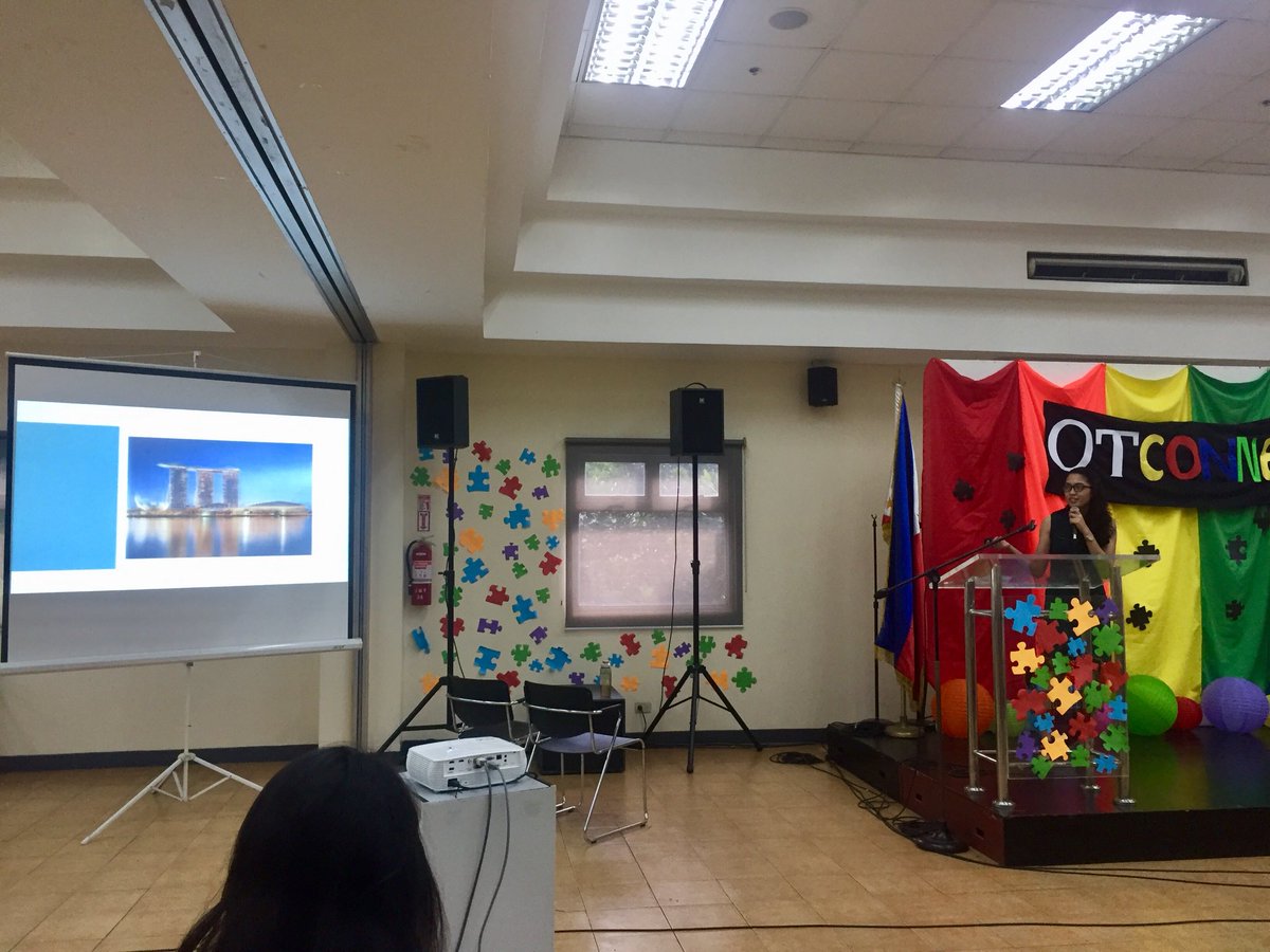UST_OTSociety's tweet photo. Our first speaker for today is Ms. Kristyn Boo, here to talk about architecture and occupational therapy #OTCONnect2019 https://t.co/IgvwSGtHCL