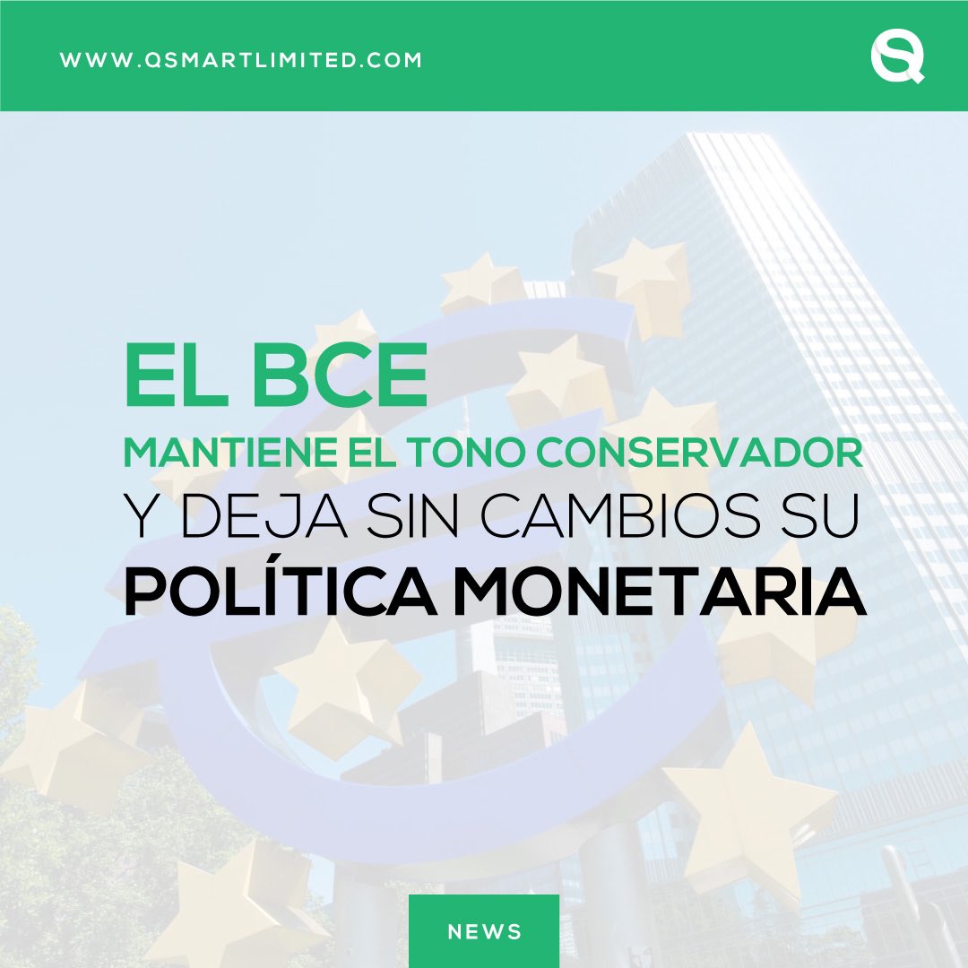 qsmart_limited's tweet photo. #qsmartnews El BCE mantiene el tono conservador y deja sin cambios su política monetaria 🆕
—
📌 https://t.co/qMNM8vUnio
—
#qsmart #qsmartlimited #cfds #cfdstrading #investment #tradinglifestyle #forextrading #forex #money #investing #business #news #finance #analysis https://t.co/0xiBacbob0
