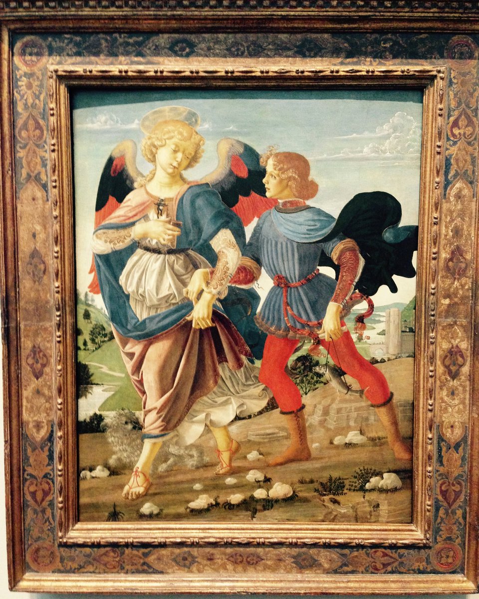 roomeduofficial's tweet photo. Tobias and angel, 1475, Andrea del Verrocchio, National Gallery. https://t.co/SIIIW2bP4Z