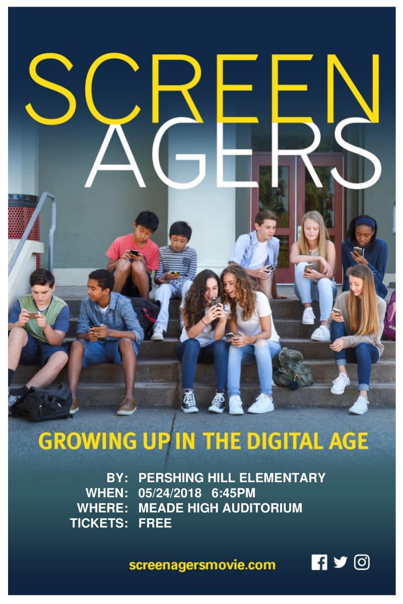 Free screening of 'Screenagers: Growing in the Digital Age' at Meade HS on May 25 @ 6:45pm.  Register at tinyurl.com/y95r63po
#macmiddle #screenagers #techturnoff #teenmatters #parents #parenting #responsibleparenting #teensandtech