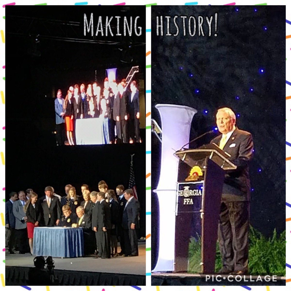 wghsffa's tweet photo. Georgia FFA members witnessed HB330 being signed by @GovernorDeal tonight at the FFA State Convention! Thank you for supporting @GA_FFA! https://t.co/AooBuiwqvo