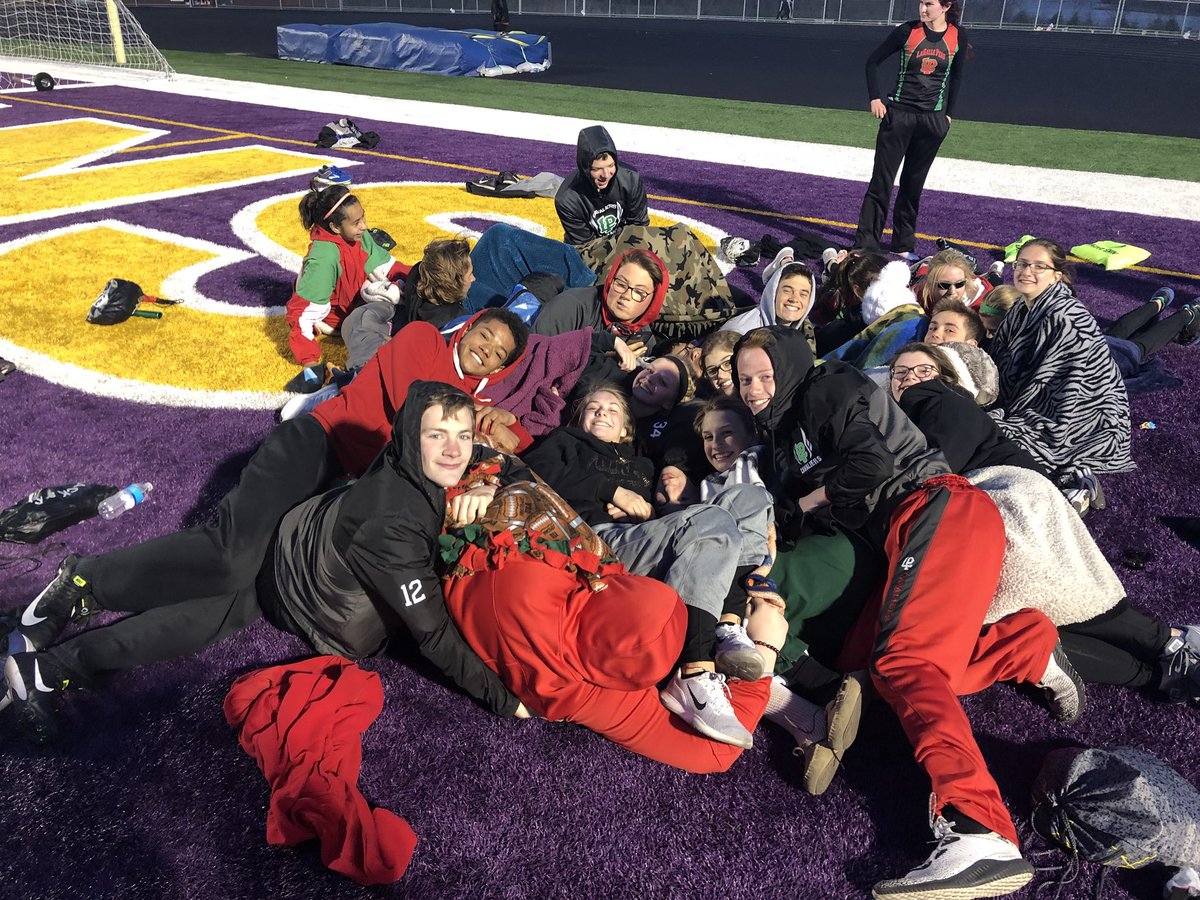 McLaughlin_OHS's tweet photo. Some real team bonding. #blanketsfordays https://t.co/AAs4OY69Af