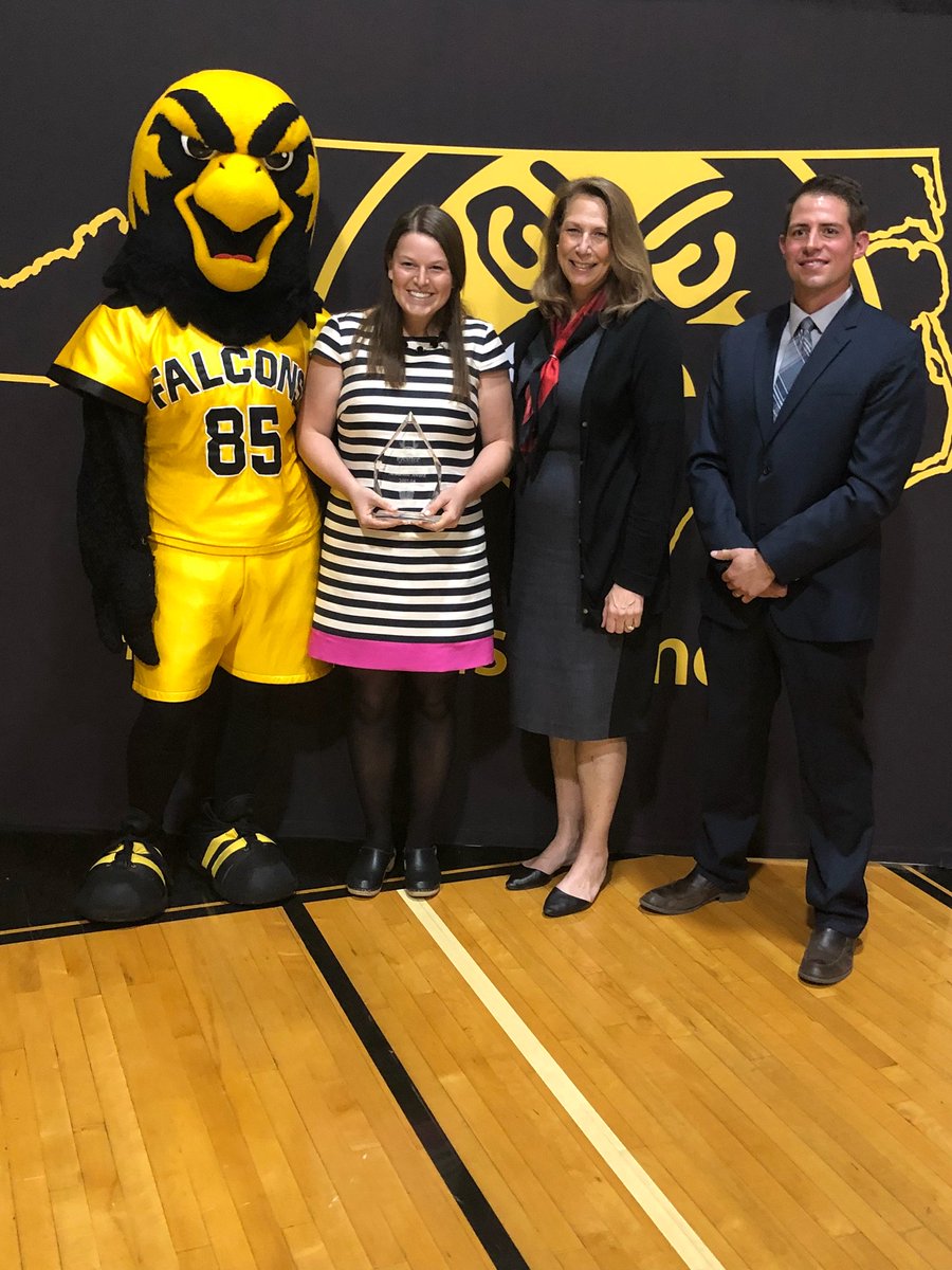 PfeifferSball's tweet photo. Struttin' our Falcon feathers at the Athletic Banquet on Monday night with three top-notch awards: Dr. Fred West Academic Award (Bailey Sherrill), Lefko Sportsmanship Award (Stephanie Fortner), &amp; Most Valuable Player (Vada Blue Sherrill). https://t.co/1NDQayqKnR