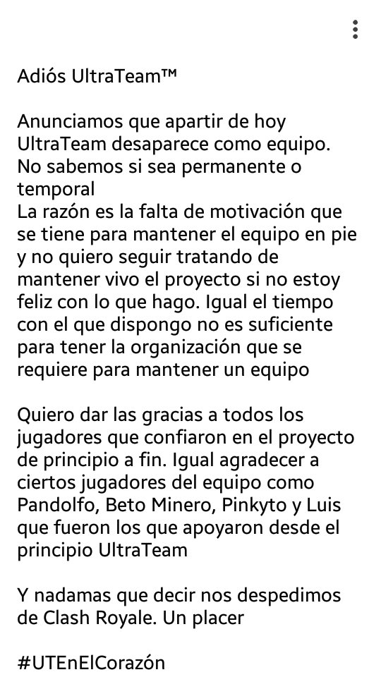 Fue una difícil decisión. 
Gracias y hasta pronto