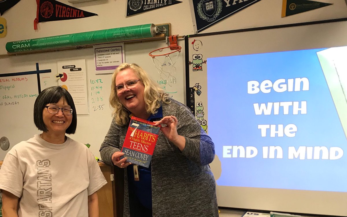 HistoryFrog's tweet image. So great to #collab on Leader in Me lessons &amp;amp; #communitycircles together! Thanks @MsMartinSpartan for helping Ss reflect on how to Begin with the End in Mind.  Paradigms. @lantonha @Deja_L_Anderson @ZvartAlexan @FirstAveMS @ArcadiaUnified #FAcollab @sissafa786786