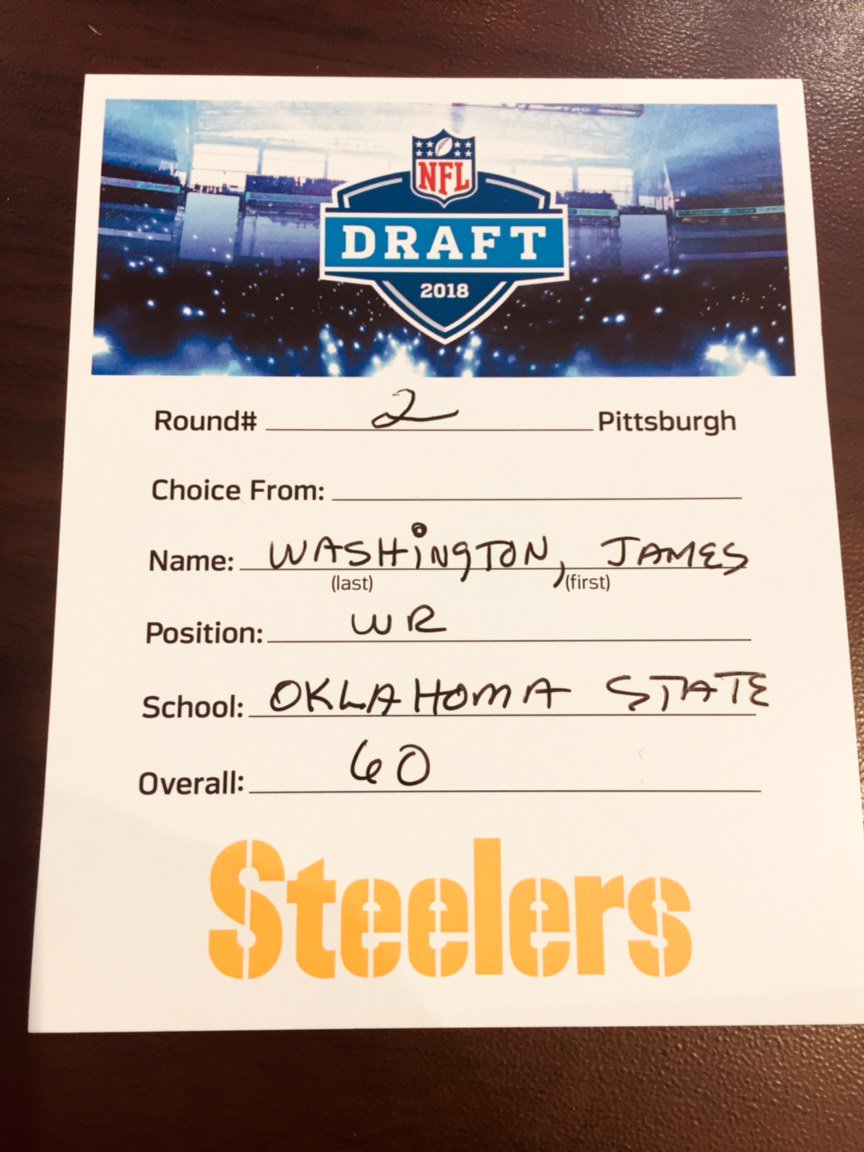 steelers's tweet photo. Making it official. #SteelersDraft https://t.co/hBzTWi9qPI