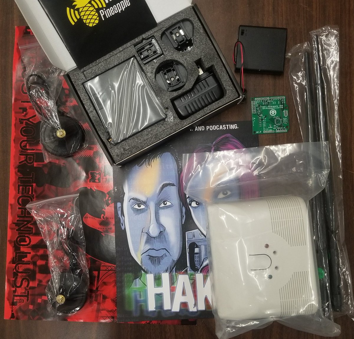 Unallocated's tweet photo. Hey, a few lucky random #hackers are going to get a @Hak5 Wifi Pineapple at @BSidesCharm. Make sure to visit our table this weekend and ask about our #hackerspace. https://t.co/c1TgQ0FNvT