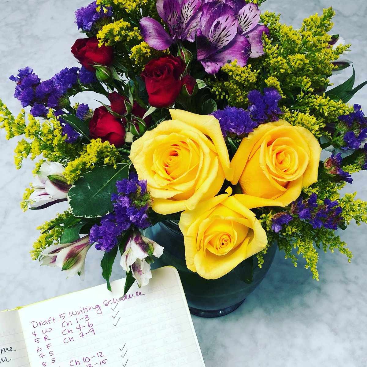 He said, “You did it!” Writing a novel is a long endeavor. I am so grateful to have a partner who witnesses my creative journey. #writerslife #flowerdelivery #celebrateeverystep