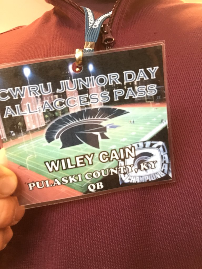 Wiley11qb's tweet photo. Great day today at @CWRUFootball https://t.co/yOhoilRCGb