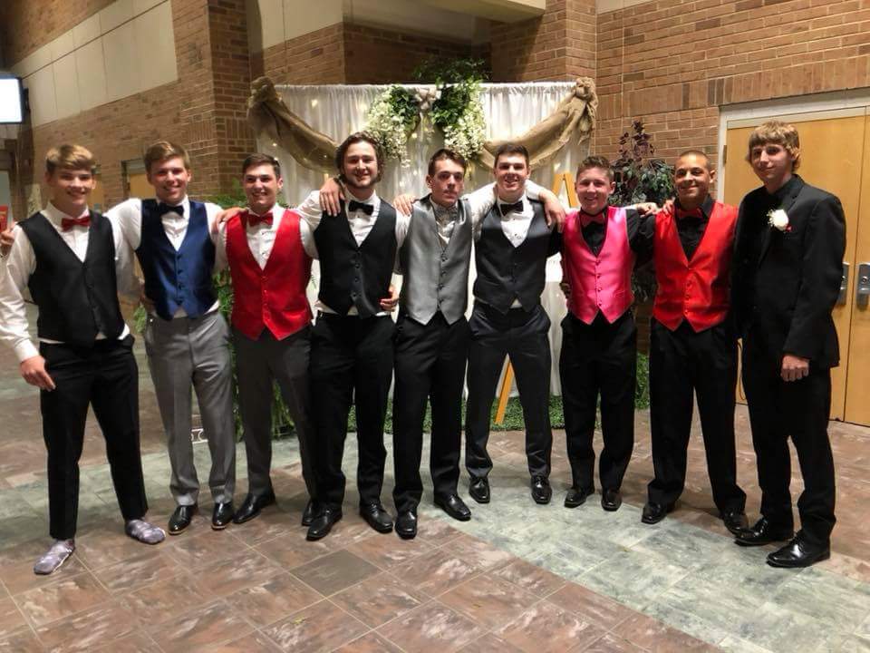 AtownBSBL's tweet photo. Falcon Baseball Players at the Prom. TCB⚡ https://t.co/VaqK9bjaZ6