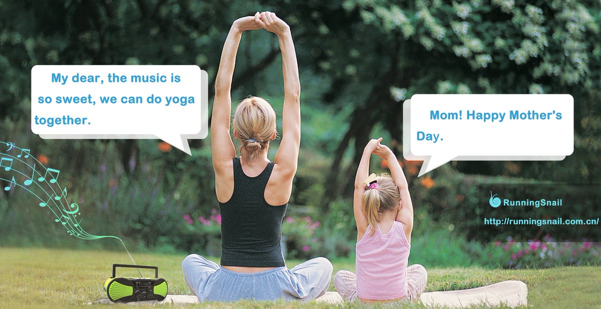 RunningSnailFan's tweet image. 👧👧Daughter: Mom, this AUX radio is the mother’s day gift for you, do you like it?
👩👩Mom: Wow, I love it my girl. We can do yoga together!
💕❤️Ideal Mother’s day gift. a.co/0wUDPwk 👏👏30% OFF code will given after your comment. Welcome to join us!🤗🤗