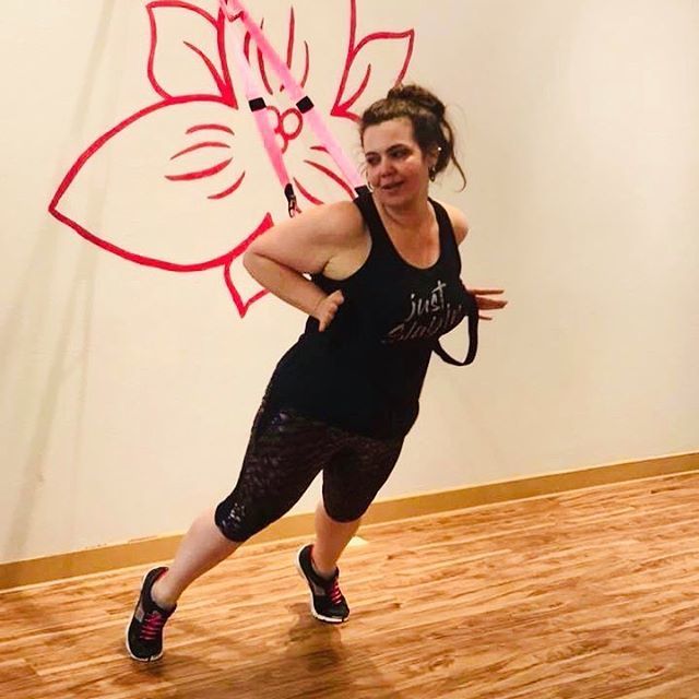 janelstewart's tweet photo. Ok to be honest I did not know #trxtraining was a life goal but being physically fit by 45 is and I do love creating fun stuff... so #StrapTease is part of my #lifegoalsinprogress ! We had a fun #trxworkout class tonight and I got to demo my first βroutβ¦ https://t.co/FmsefbJeFU https://t.co/BeUrPWG4RA
