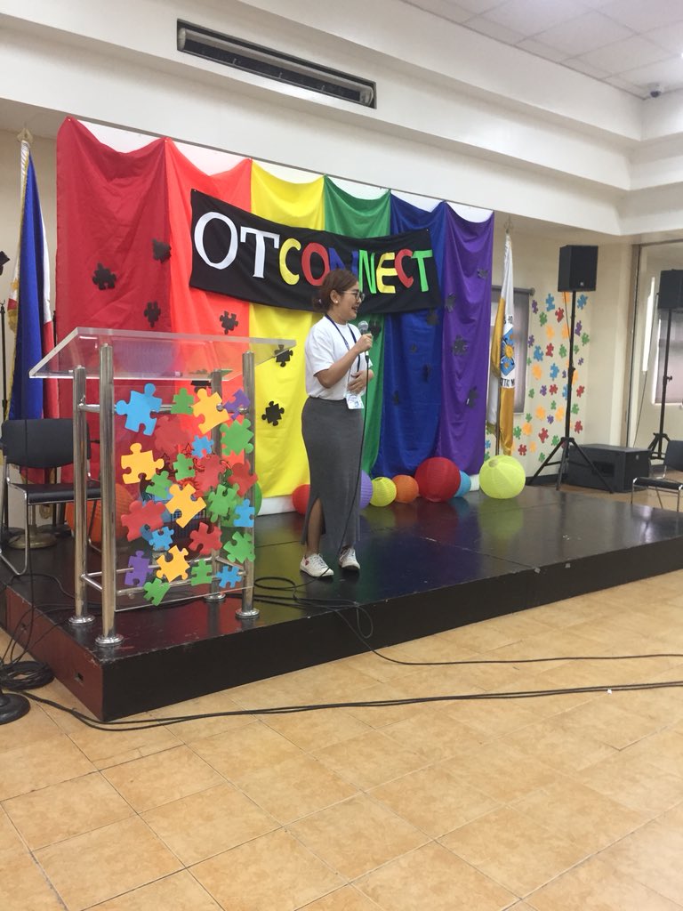 UST_OTSociety's tweet photo. Our last speaker is Ms. Ysabella Canoy, owner of Puzzles cafe. She’s here to talk about empowering and advocating for PWDs in the work environment #OTCONnect2019 https://t.co/5oWPriHOjF