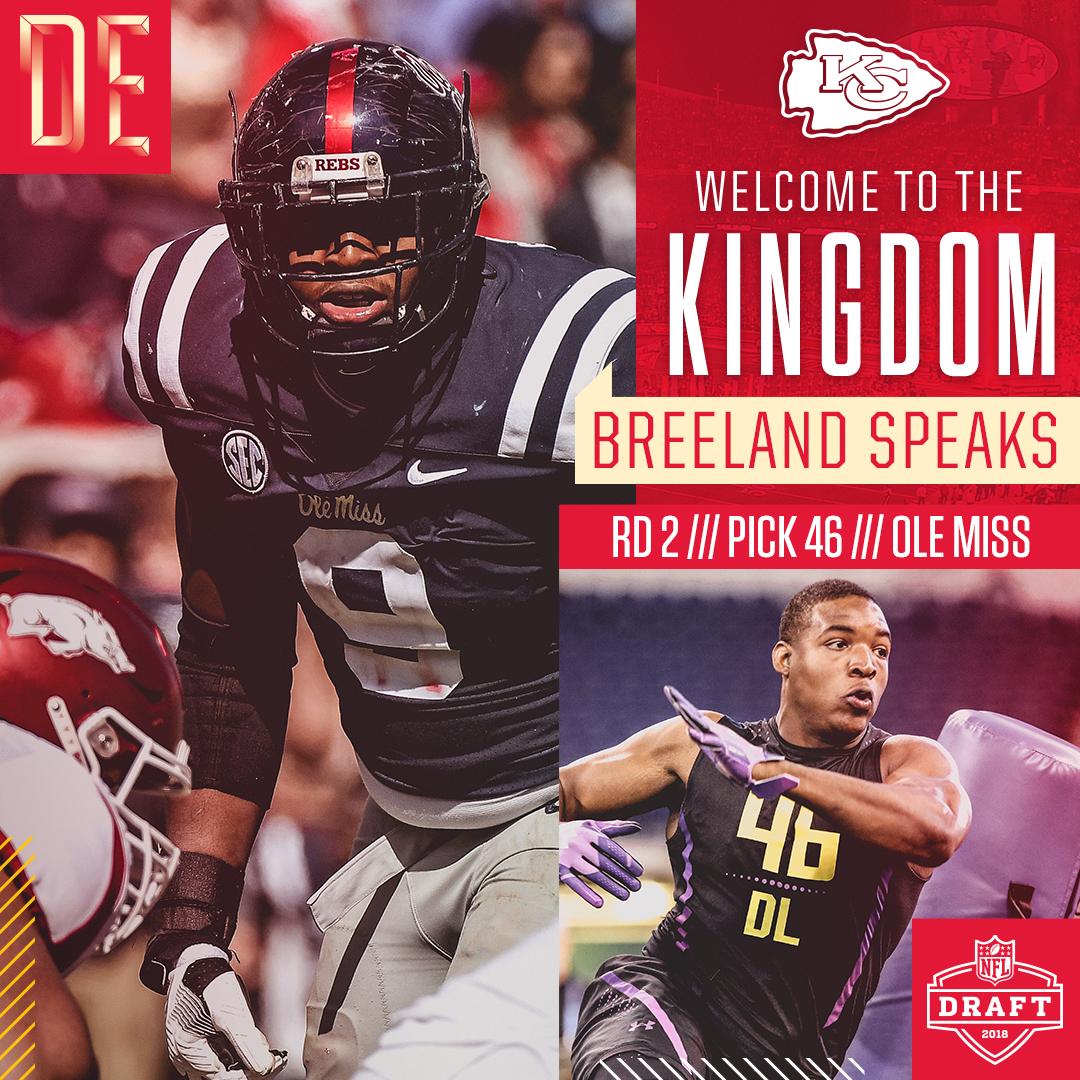 ChiefsEspanol's tweet photo. Los Chiefs seleccionan Breeland Speaks y Derrick Nnadi en el #NFLDraft. https://t.co/cwWzP9xRRt