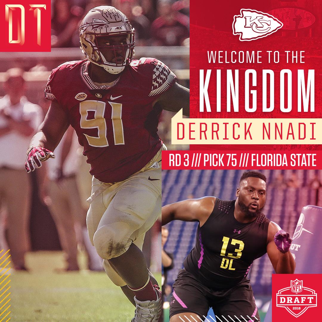 ChiefsEspanol's tweet photo. Los Chiefs seleccionan Breeland Speaks y Derrick Nnadi en el #NFLDraft. https://t.co/cwWzP9xRRt