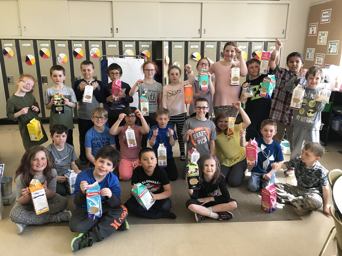 Late post: bird houses. #upcycle @MillerSchoolSK