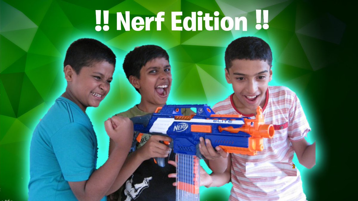 Watch " youtu.be/d0nwCnd3m7M " Nerf edition trick shots