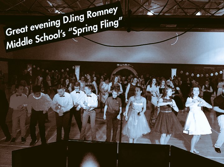 djeverline's tweet photo. Great night DJing Romney Middle School’s dance. Pic looks like it’s from a dance in the 60’s #SpringFling #BowTieComeBack #romneywv #middleschooldance @HampshireHigh @ChauvetPro @SweetwaterSound @WestVirginiaNew @WestVirginiaU @WestVirginiaPTA @FoxNews @CumberlandTN @WVMetroNews https://t.co/04ORCQApkC