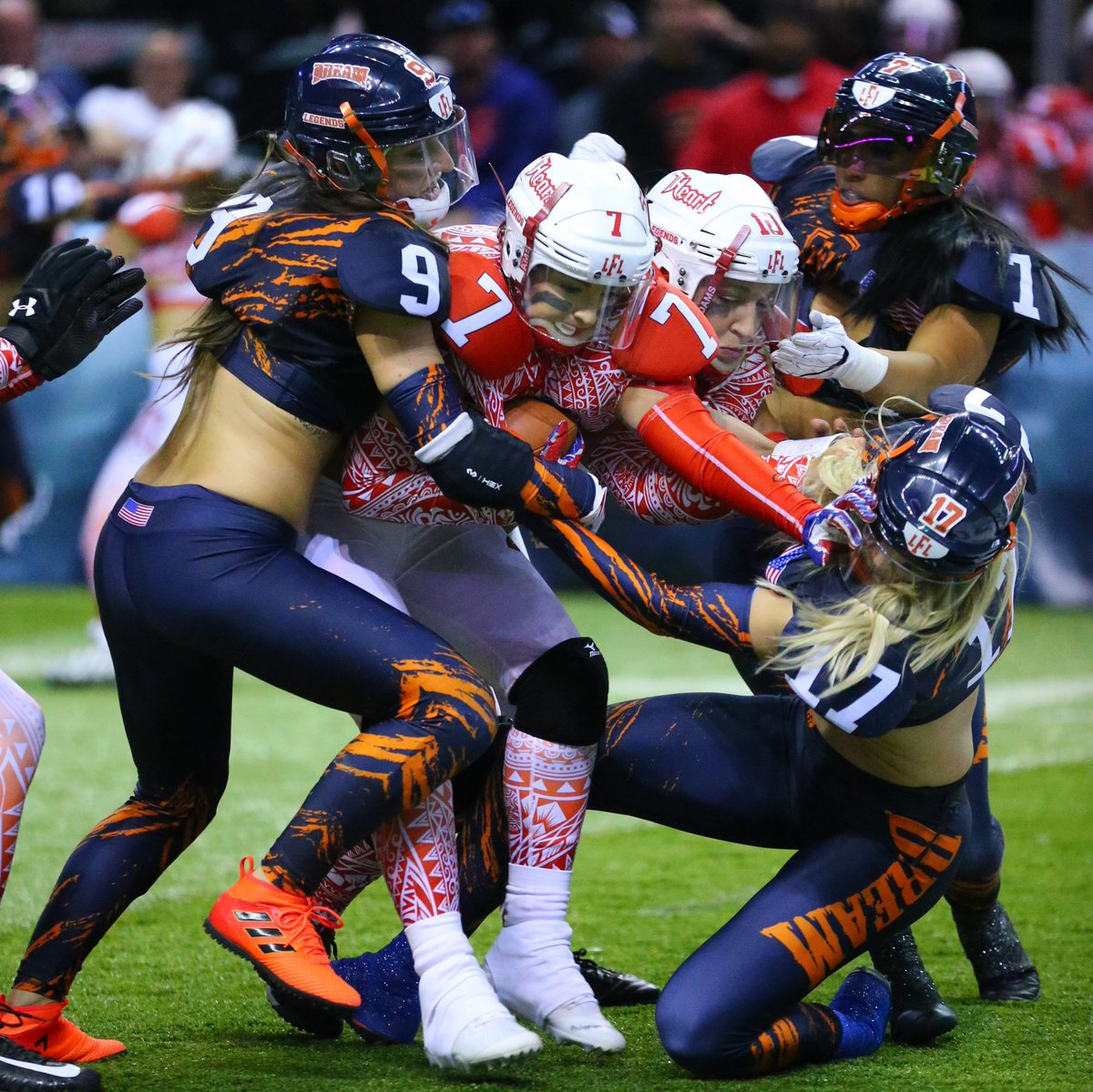EXTFootball's tweet photo. It's HALF-TIME at @BudweiserEvents and our PLAYERS are leaving it ALL ON THE FIELD! 
#HalfTime #Football #LFL #Denver #Omaha https://t.co/dnMPf6W2fZ