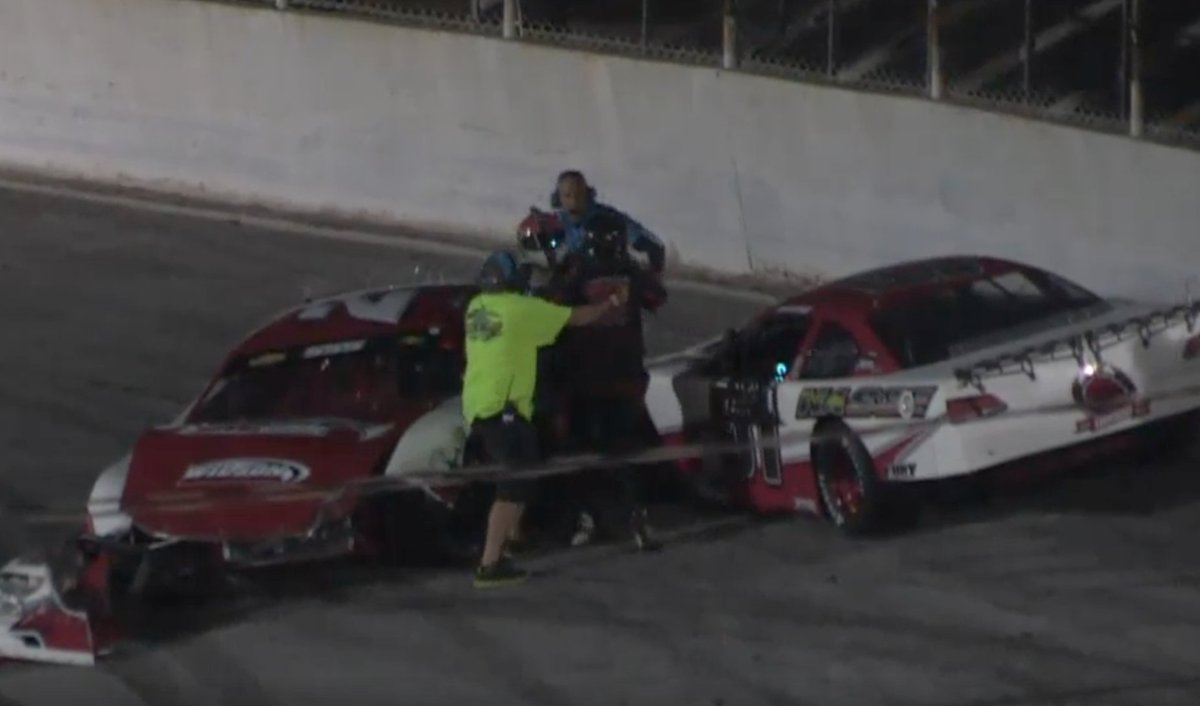 RacingAmerica's tweet image. #SSS: Stephen Nasse and Donnie Wilson traded punches after an on-track incident at @5FlagsSpeedway.

Watch the rest of the race live and receive access to the full on-demand broadcast with DVR capabilities: speed51.com/watch-live-sou…
