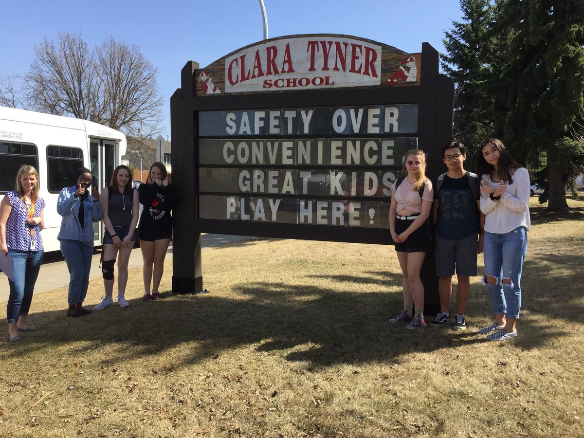 McNallyHigh's tweet photo. Thank you to @clara_tyner for welcoming our leadership students today! Great kids play here! #epsb #loveoflearning #tigerspirit https://t.co/q5u0zRT99J