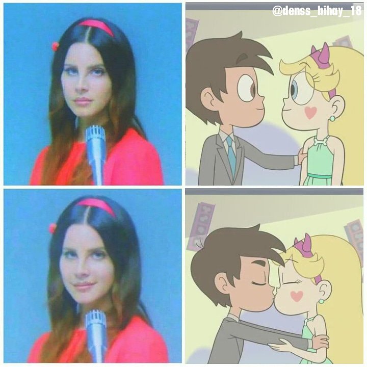 denss_bihay_10s's tweet photo. Lana reacts to Starco first kiss! 😘
#LanaDelRey #Starco #StarcoKiss #LDR #BoothBuddies #StarButterfly #MarcoDiaz #StarVsTheForcesOfEvilSeason3 #SvTFoESeason3 #StarVsTheForcesOfEvil #SvTFoE #DisneyChannel #DisneyXD #DB0428 #LDRonDenSS https://t.co/HMVQuhYQbT