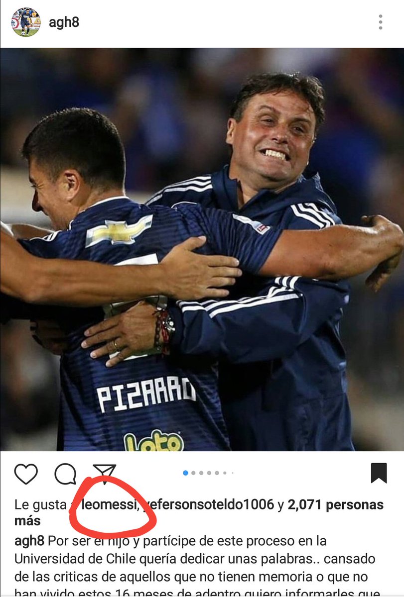 acisternas's tweet photo. Messi, pendiente de la U https://t.co/QA4ccbRL6c