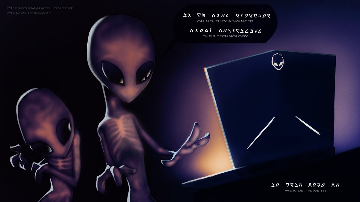 MarenGutt's tweet photo. A drawing for the #PerformanceContest of Alienware. 
A Computer strong enough to gain interstellar interest ;)
Cheers!
#IamAlienware https://t.co/9RvY5ANJ98