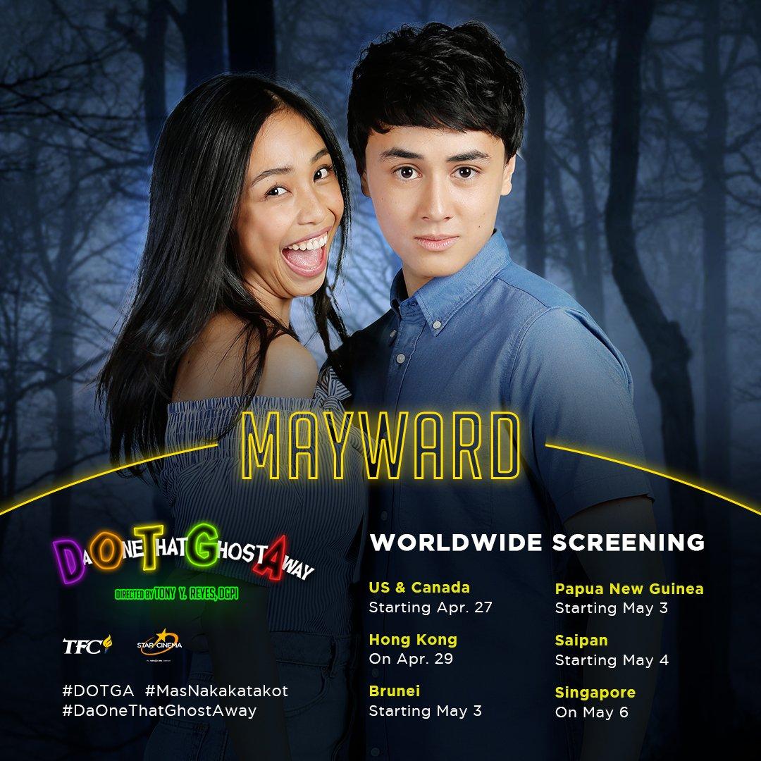 MayWardOfficial's tweet photo. Catch the worldwide screening of DOTGA: Da One That Ghost Away in following Asia Pacific, US and Canada Theaters! See poster for more information. Save the dates!

WE MYX YOU MAYWARD

@maymayentrata07 @Barber_Edward_ https://t.co/OEpe0YA8FF
