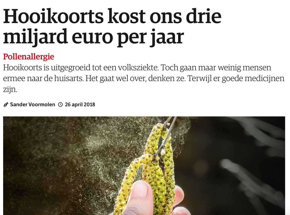 Pollennieuws's tweet photo. Hooikoorts kost ons drie miljard Euro per jaar. https://t.co/GrLdRGfJdO #pollen #hooikoorts #allergie #nrc https://t.co/uYg9a5WVs3