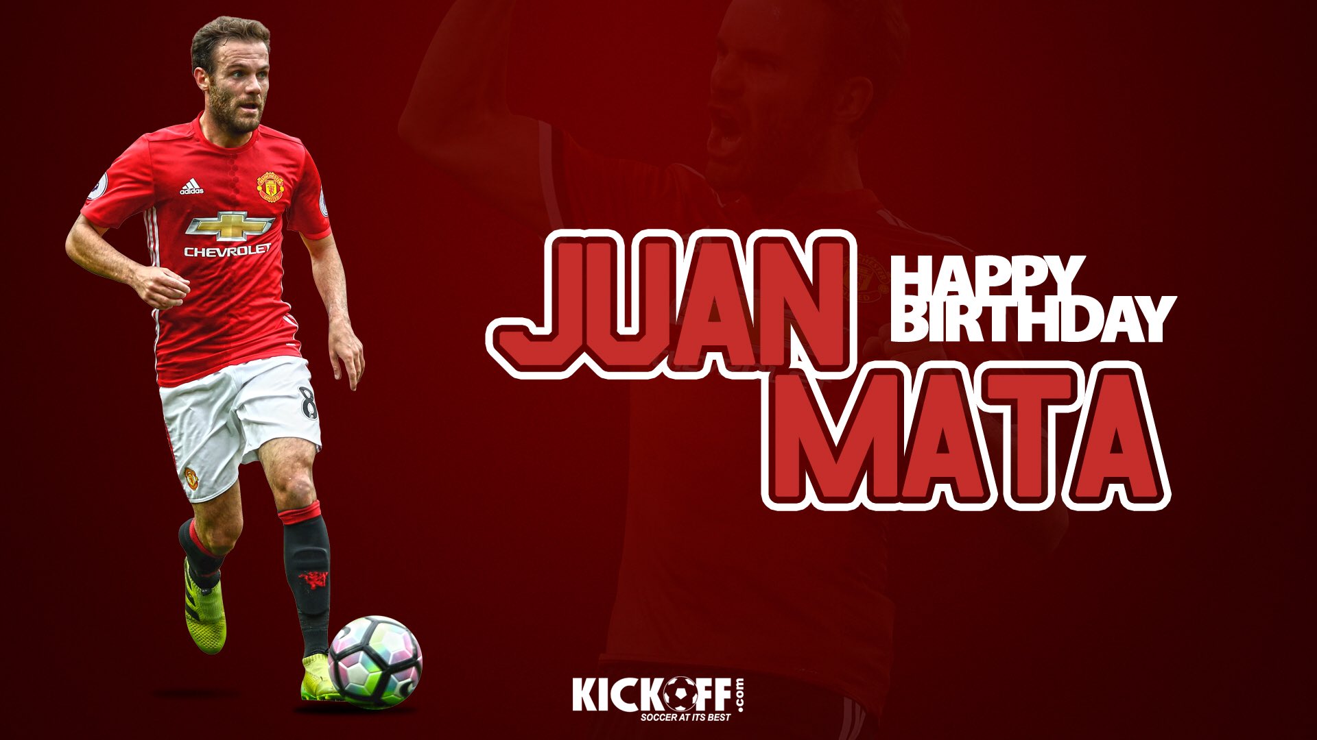 Join us in wishing Manchester United s midfielder Juan Mata a Happy Birthday!    