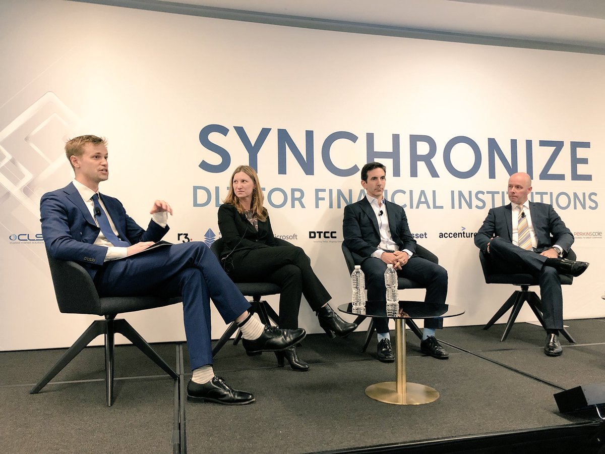 Synechron's tweet photo. It's been such a great day for us with all these great minds in #blockchain together at the IMN #Synchronize2018 event. https://t.co/stzxT4lml2 https://t.co/q6oYG40wgr