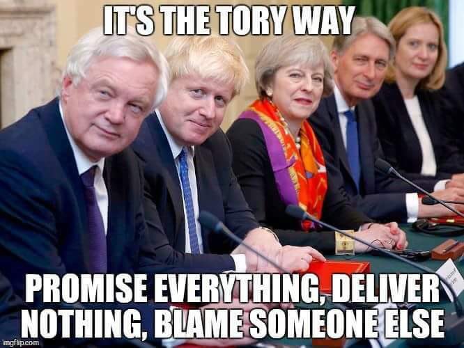 JerryHicksUnite's tweet photo. The right horrible #TheresaMay &amp; her right-wing 'not our fault' #Tory Government - #Windrush #Grenfell #homelessness #foodbanks #poverty #Austerity : Tanking economy : #NHS crisis etc etc etc - #MakeMayPay #LocalElections2018 https://t.co/I0g5YBvqpG