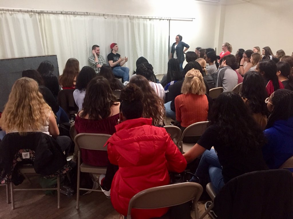 HeyMsHynds's tweet photo. Broadway class workshop for the @MusicMayfield vocalists earlier today with @BrenStims #MeanGirlsBway https://t.co/TxWLxO4PtL